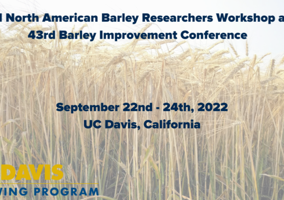 Registration now open for joint barley research conference in Davis, California