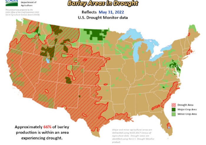 Cool conditions persist across much of the barley growing region