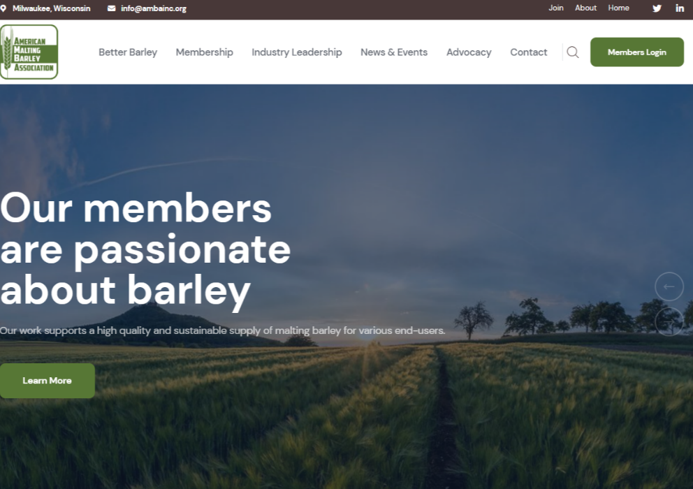 American Malting Barley Association releases refreshed website to meet member needs